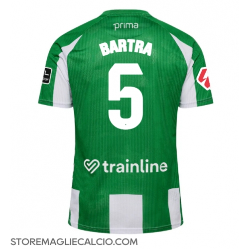 Real Betis Marc Bartra #5 Maglia Gara Casa Repliche 2025-26 Maniche Corte Real Betis Marc Bartra #5 Maglia Gara Casa Repliche 2025-26 Maniche Corte